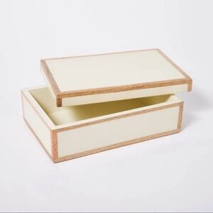 Set of 2 Studio McGee x Threshold Ivory Resin decorative boxes